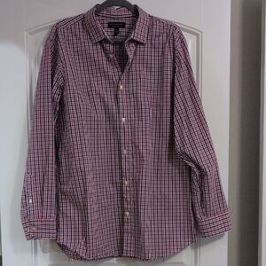 Banana Republic Checkered Pink and Blue Shirt